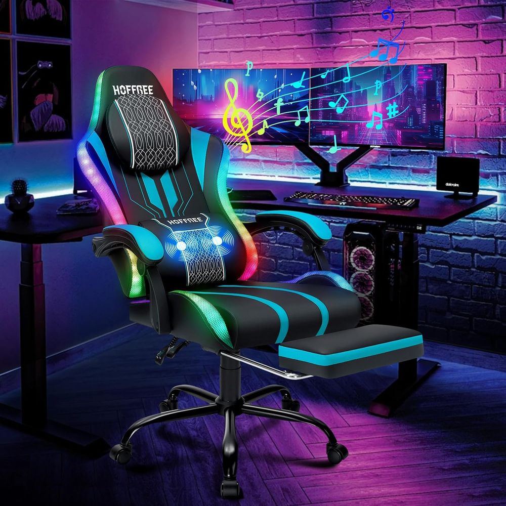 LED Işıklı Hoparlörlü Masajlı  - Rgb Gaming Chair incelemesi ve fiyatı