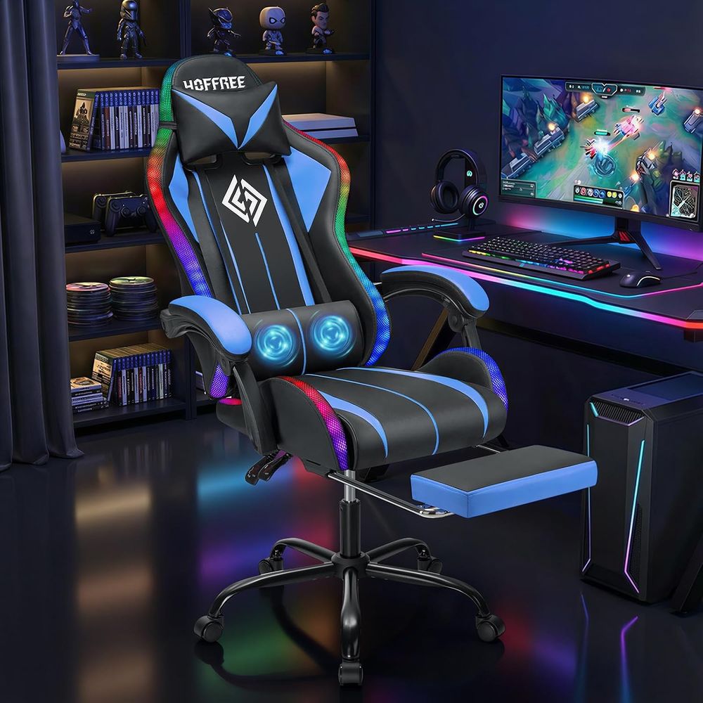 Masajlı RGB Işıklı LED Oyuncu  - Rgb Gaming Chair incelemesi ve fiyatı